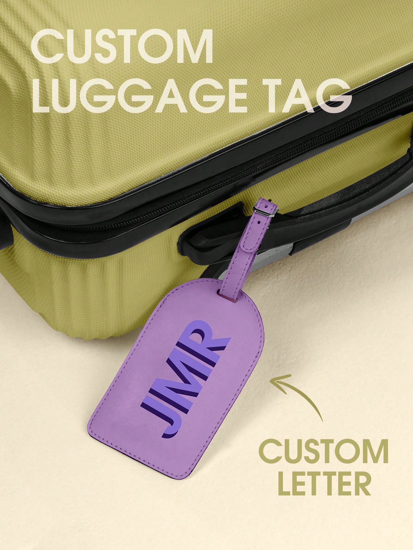 Travel Accessories Gadget - Personalized Initial Luggage Tag Custom Letter