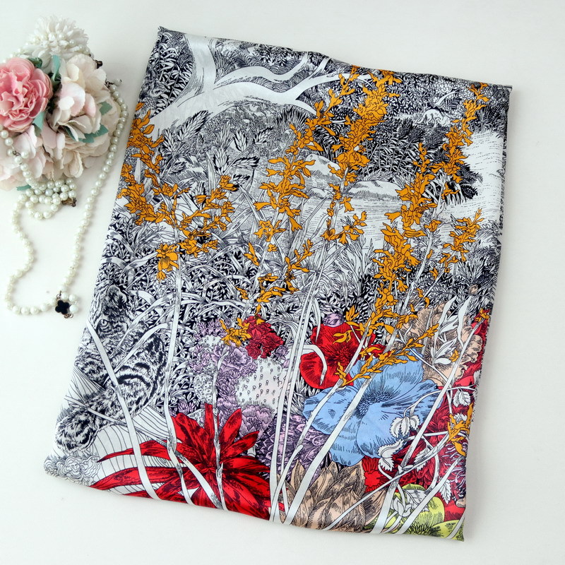Travel Accessories Neck - 110CM Silk Scarf Luxury Hand Rolled