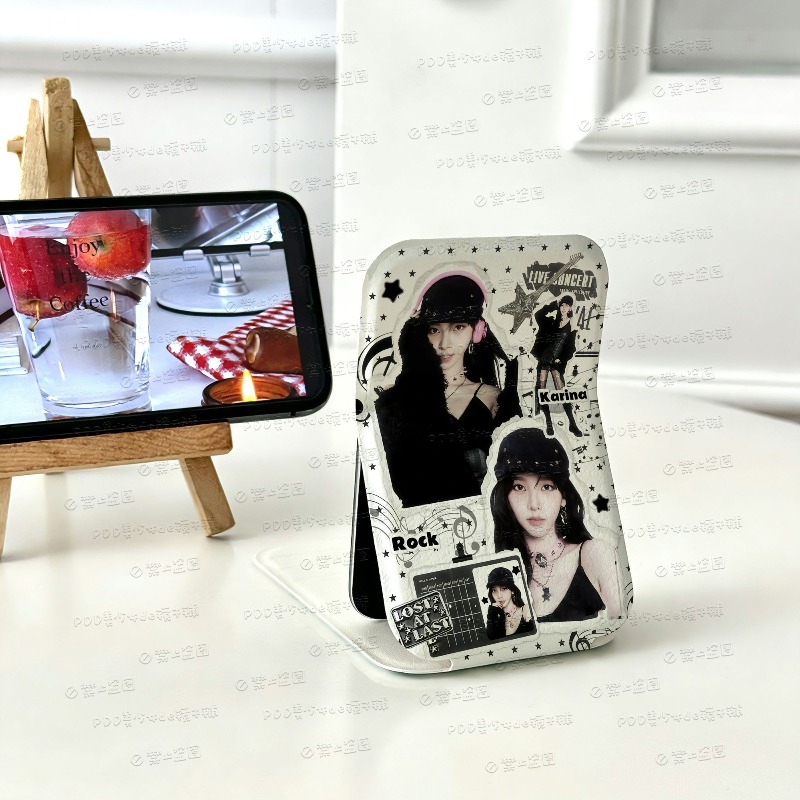 Travel Accessories Gadget - Aespas Mini Folding Makeup Mirror Vertical