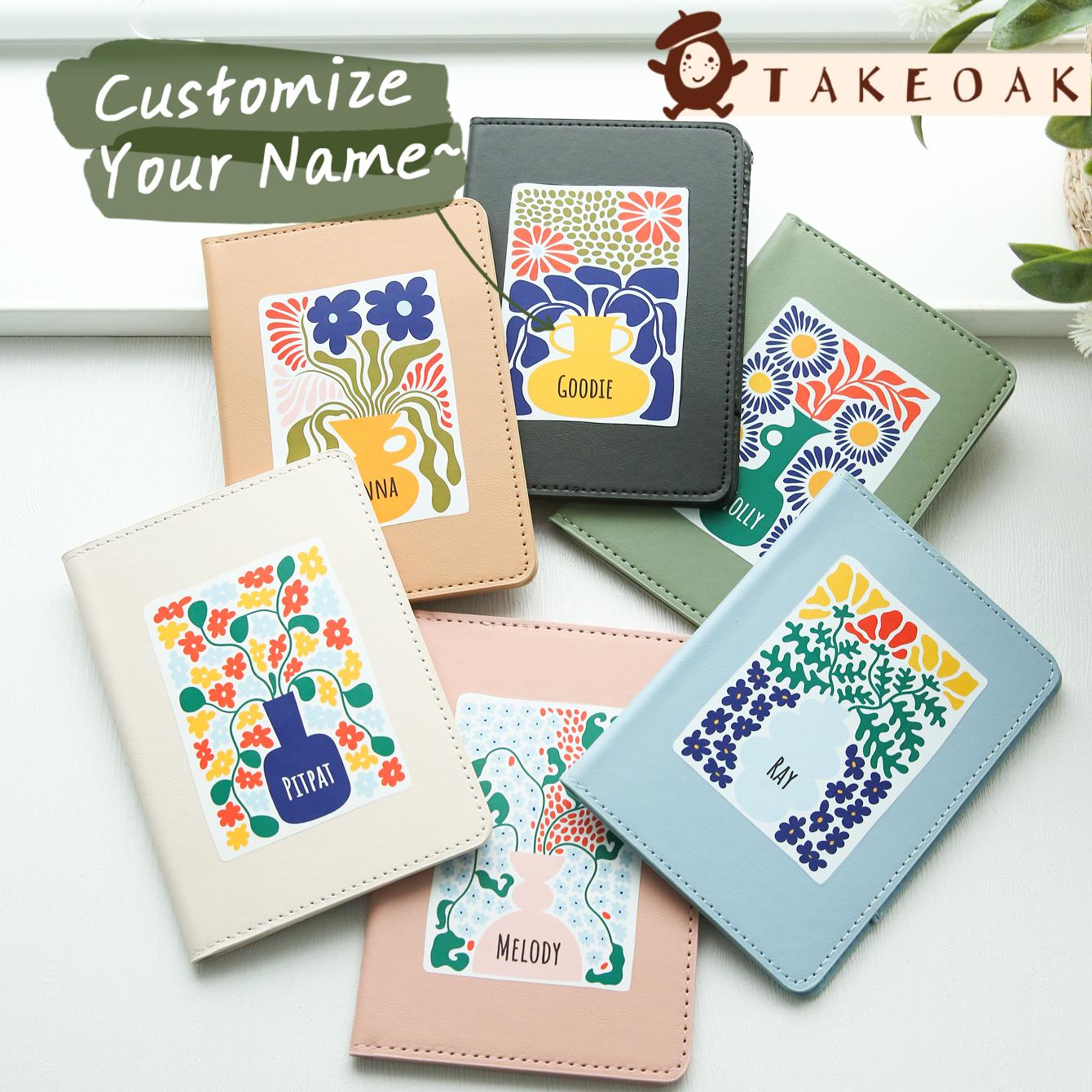 Travel Accessories For Young Women - Custom Name Abstract Floral Passport Cover