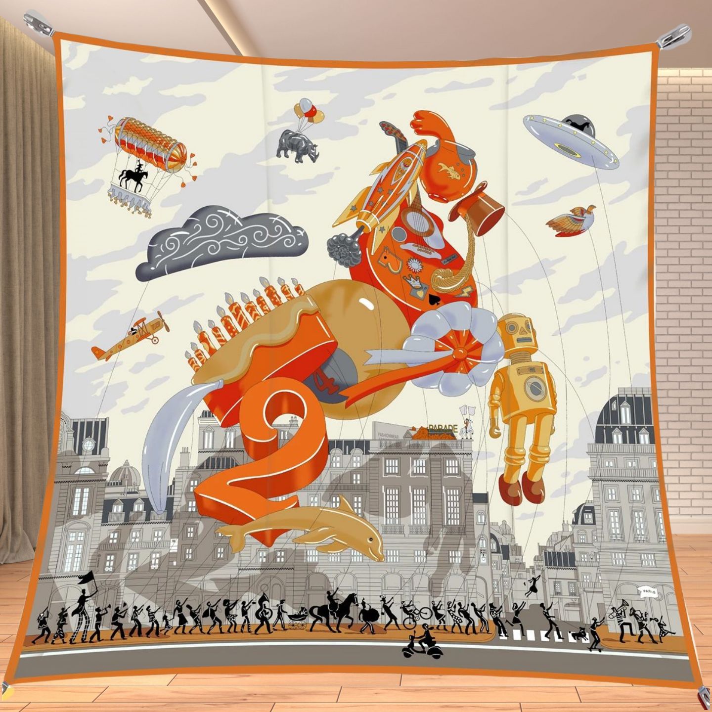Travel Accessories Neck - 90cm Twill Silk Like Square Scarf