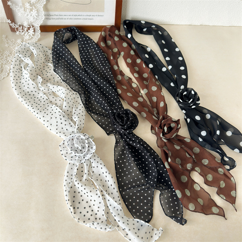 Polka Dot Fabric Hair Tie With - Travel Accessories For Young Women 评论和价格