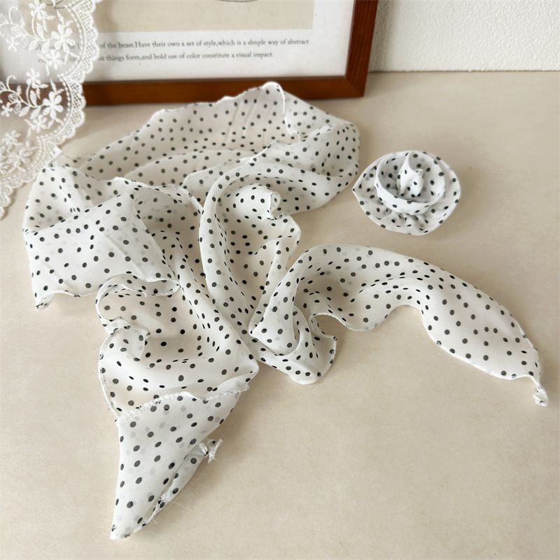 Polka Dot Fabric Hair Tie With - Travel Accessories For Young Women 评论和价格