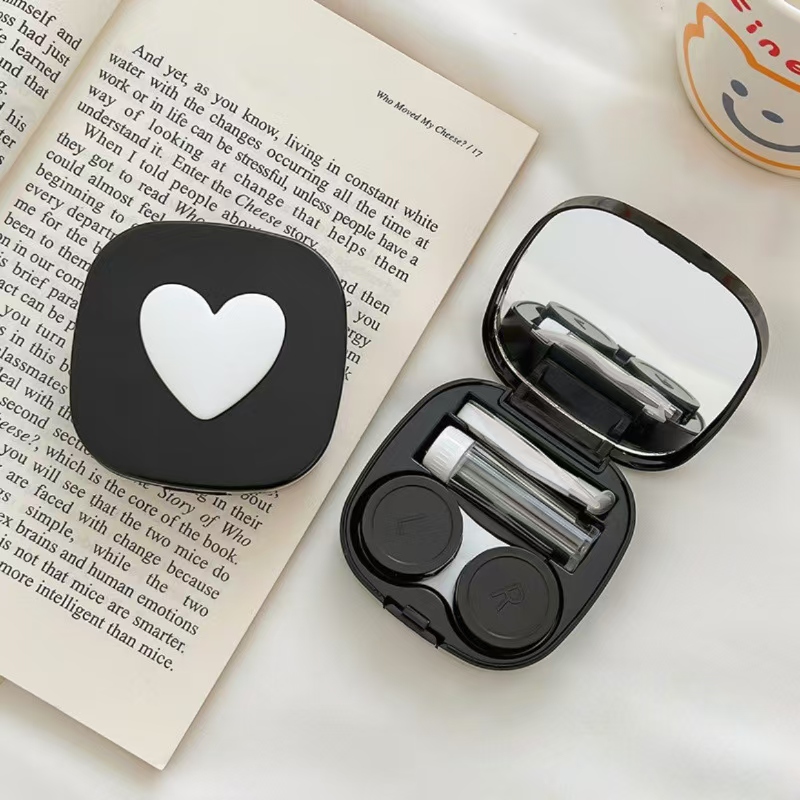 Heart Contact Lens Case with M - Travel Video Accessories 评论和价格
