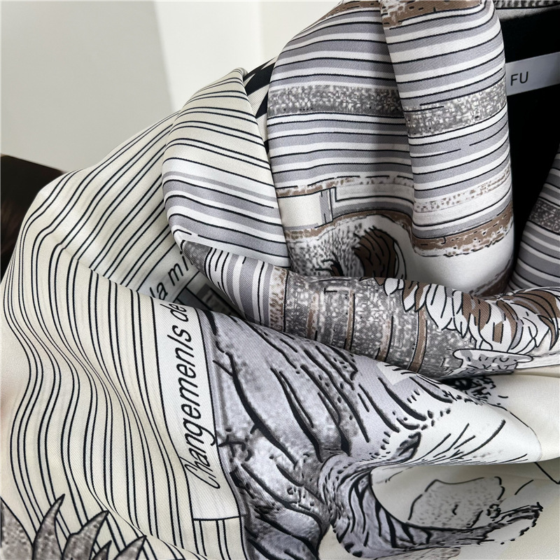 Large Silk Scarfs Brands Desig - Travel Accessories Neck 评论和价格