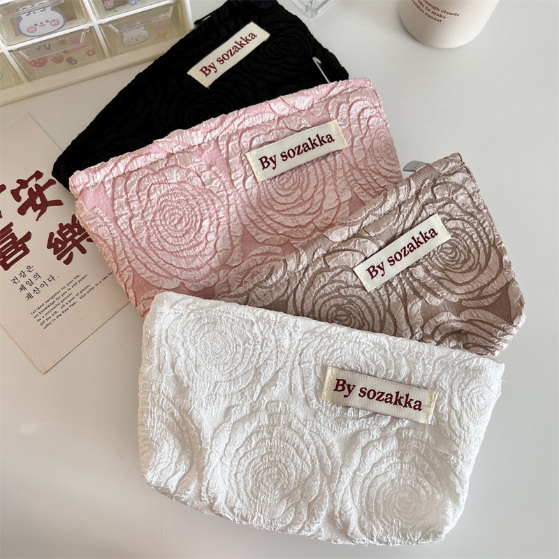 French Embossed Flowers Travel - Travel Accessories Pouch For Women 评论和价格