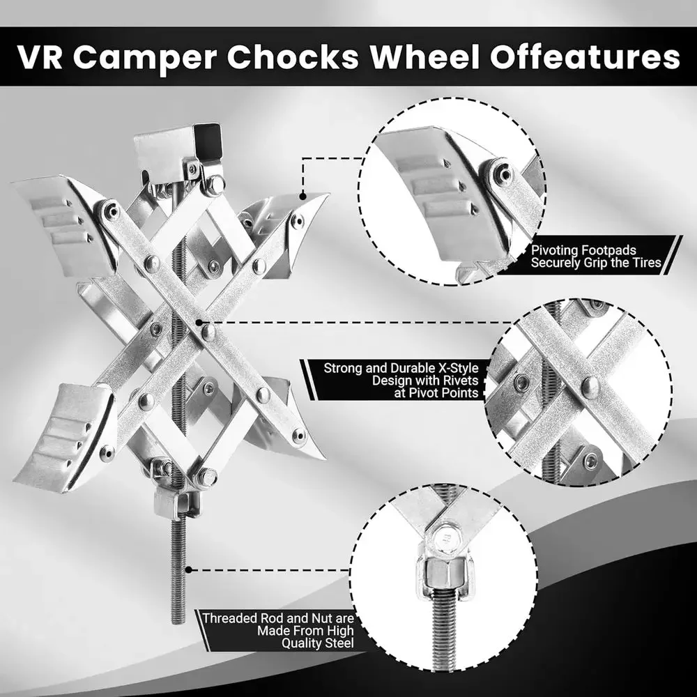 X-Shaped RV Wheel Chock Fit 3. - Travel Accessories Us 评论和价格