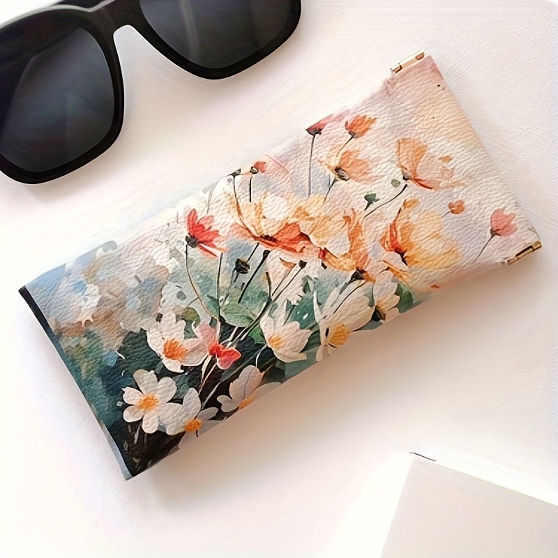 1pc Glasses Case, Faux Leather - Travel Accessories Pouch For Women 评论和价格
