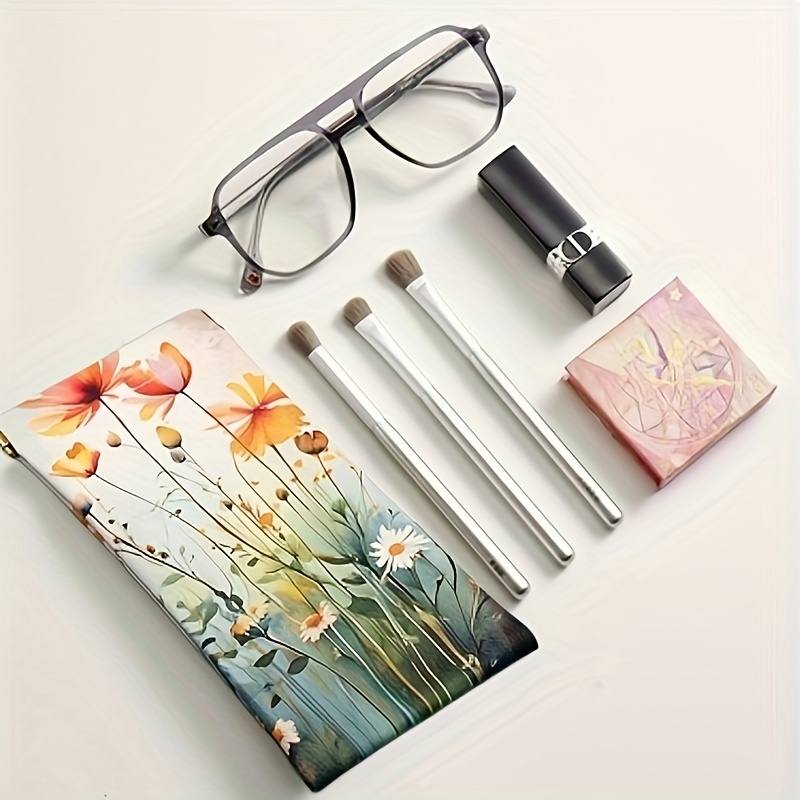 1pc Glasses Case, Faux Leather - Travel Accessories Pouch For Women 评论和价格