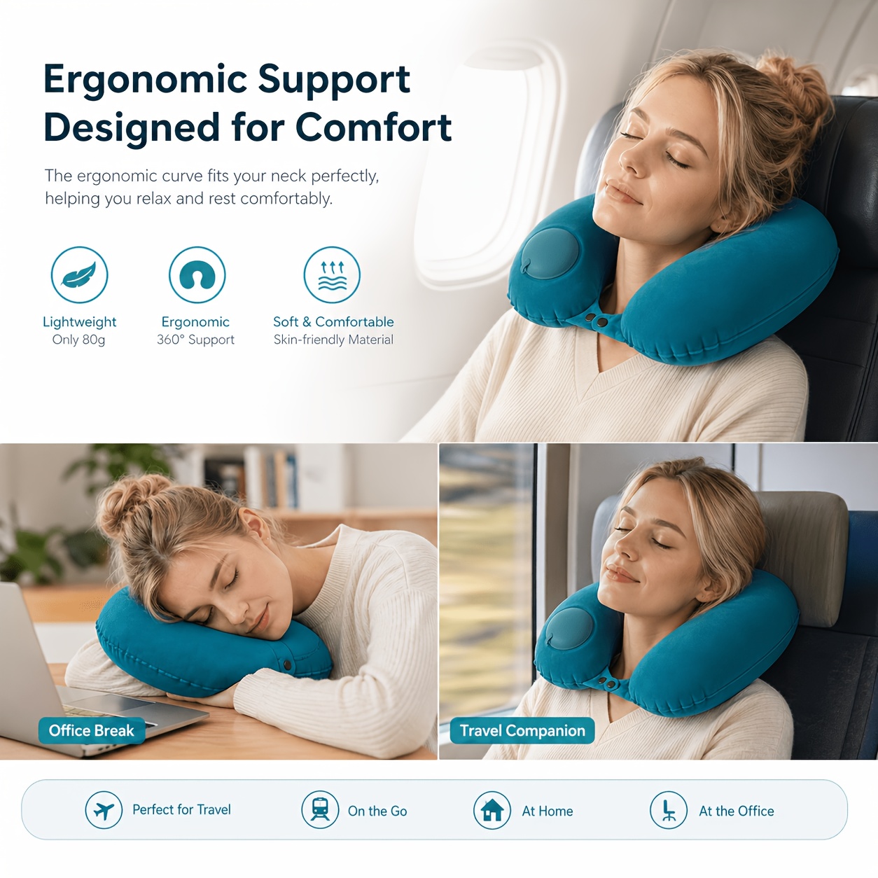 SPDJUMPER Inflatable Travel Ne - Travel Accessories Pillow 评论和价格