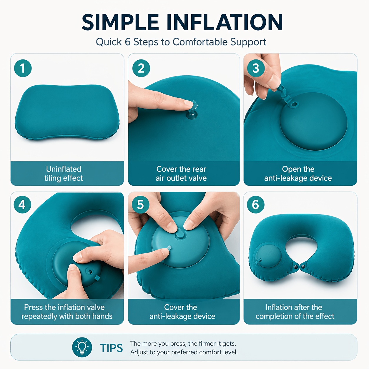 SPDJUMPER Inflatable Travel Ne - Travel Accessories Pillow 评论和价格