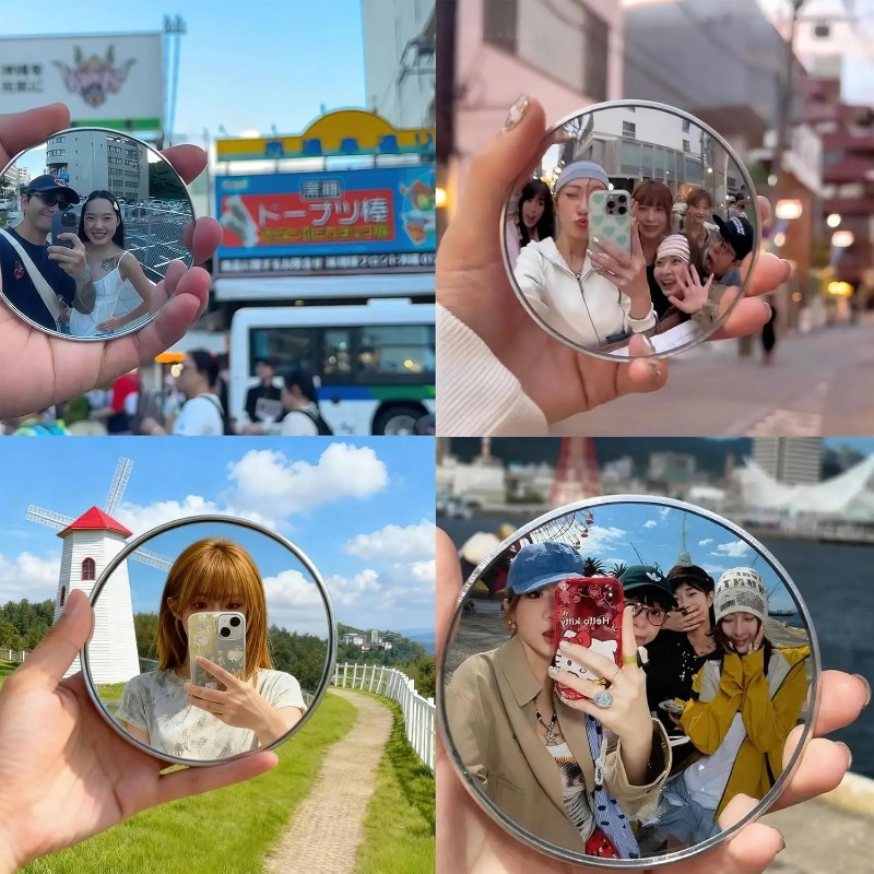 Portable Round Convex Mirror H - Travel Accessories Gadget 评论和价格